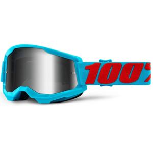 Γυαλιά motocross 100% STRATA 2 Summit μπλε (ασημί καθρέφτης plexi)