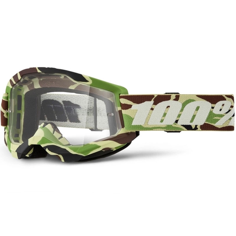 Γυαλιά Motocross 100% STRATA 2 New War Camo πράσινο (διαφανές plexi)