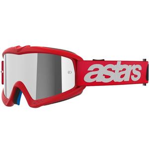 Alpinestars Vision Youth Blaze κόκκινο παιδικά γυαλιά motocross με ασημί φακό με καθρέφτη