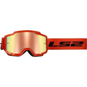 Γυαλιά motocross LS2 Charger H-V πορτοκαλί με πλέξιµο ιριδίου