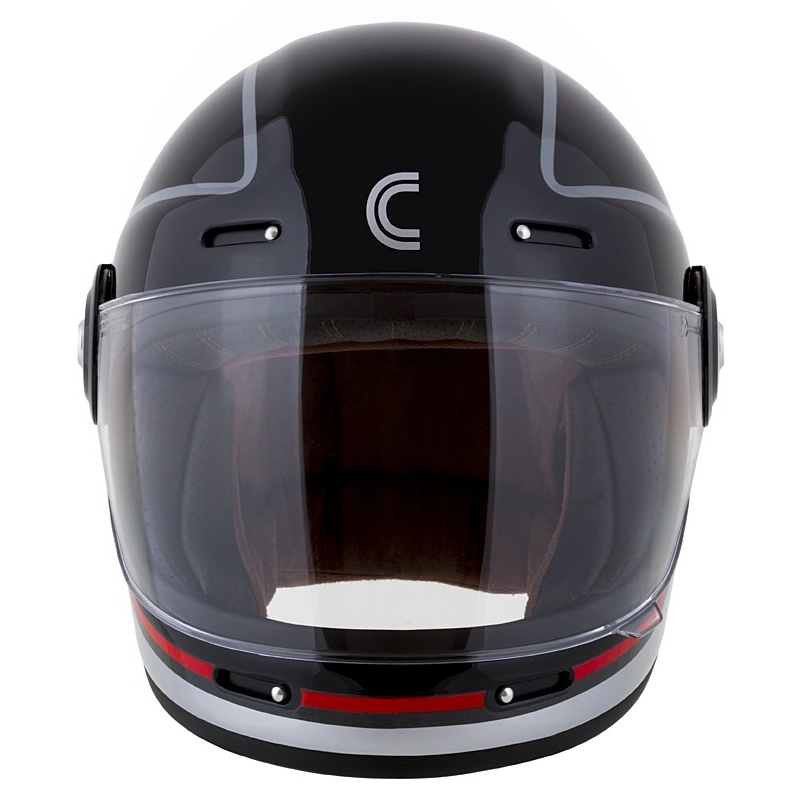 Κράνος μοτοσικλέτας Cassida Fibre Jawa Sport full-face μαύρο-ασημί-κόκκινο 2 - II. ποιότητας