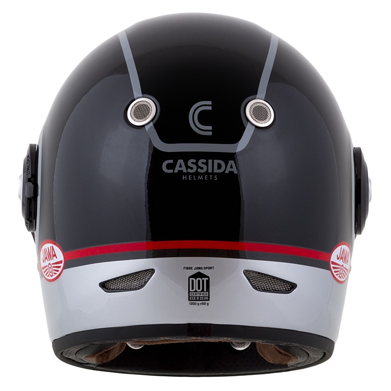Κράνος μοτοσικλέτας Cassida Fibre Jawa Sport full-face μαύρο-ασημί-κόκκινο 2 - II. ποιότητας