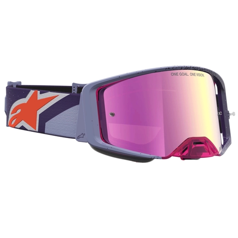 Γυαλιά motocross Alpinestars Supertech Hiten μωβ-κόκκινα
