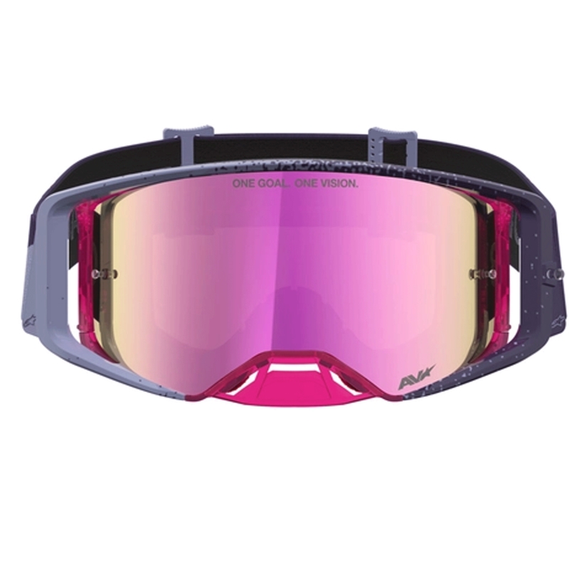 Γυαλιά motocross Alpinestars Supertech Hiten μωβ-κόκκινα