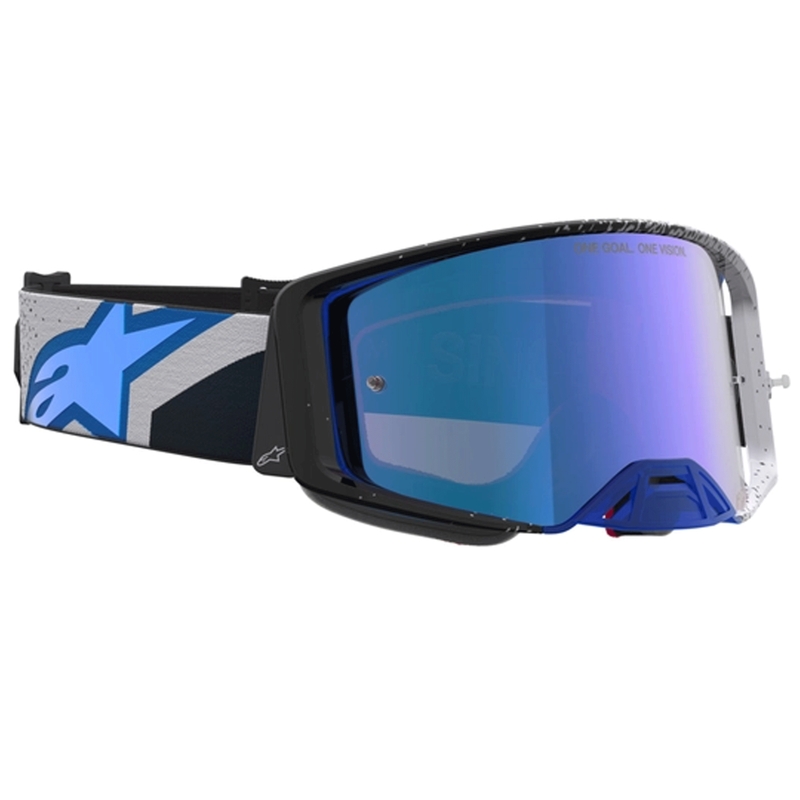 Γυαλιά motocross Alpinestars Supertech Hiten μαύρο-μπλε
