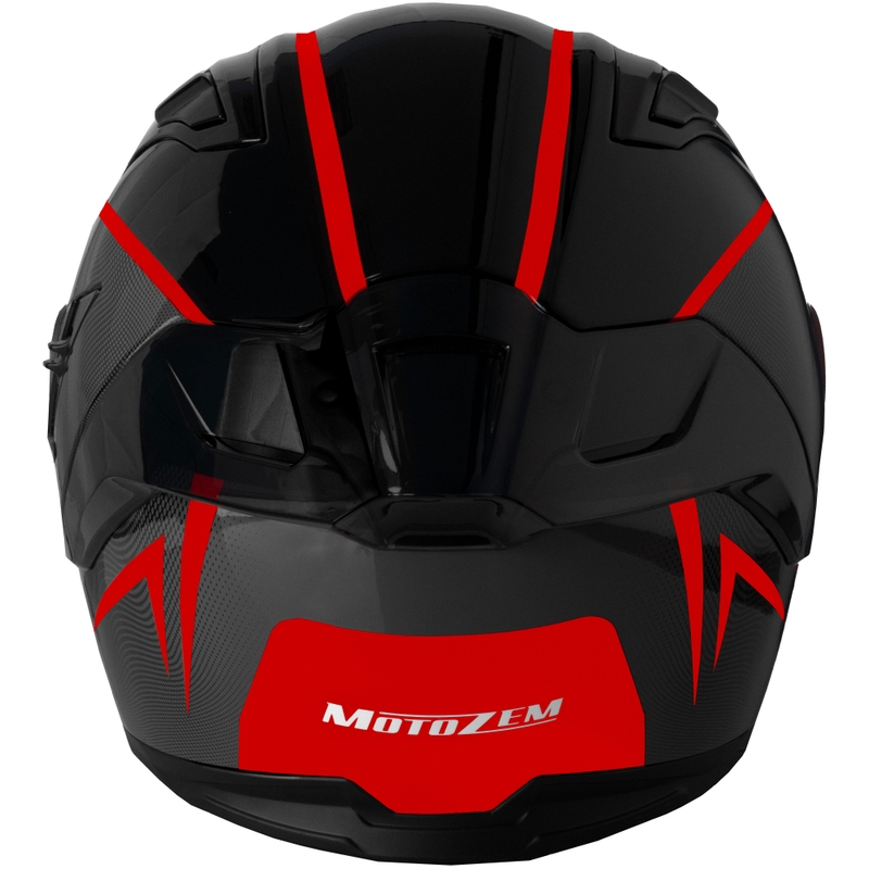 Κράνος μοτοσικλέτας full-face Motozem Guardian μαύρο-κόκκινο 4 - II. ποιότητας