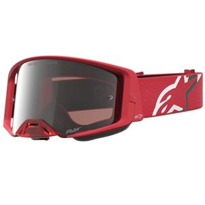 Γυαλιά motocross Alpinestars Supertech Vesta φθορίζοντα κόκκινα-χρωμιωμένα