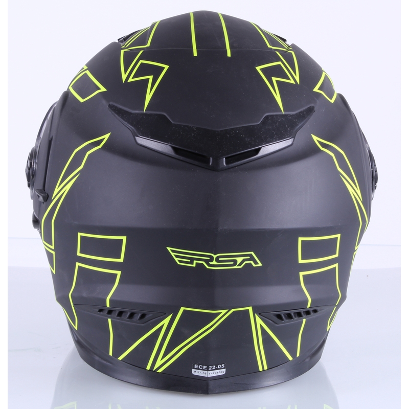 Integrální přilba na motorku RSA District černo-fluo žlutá výprodej