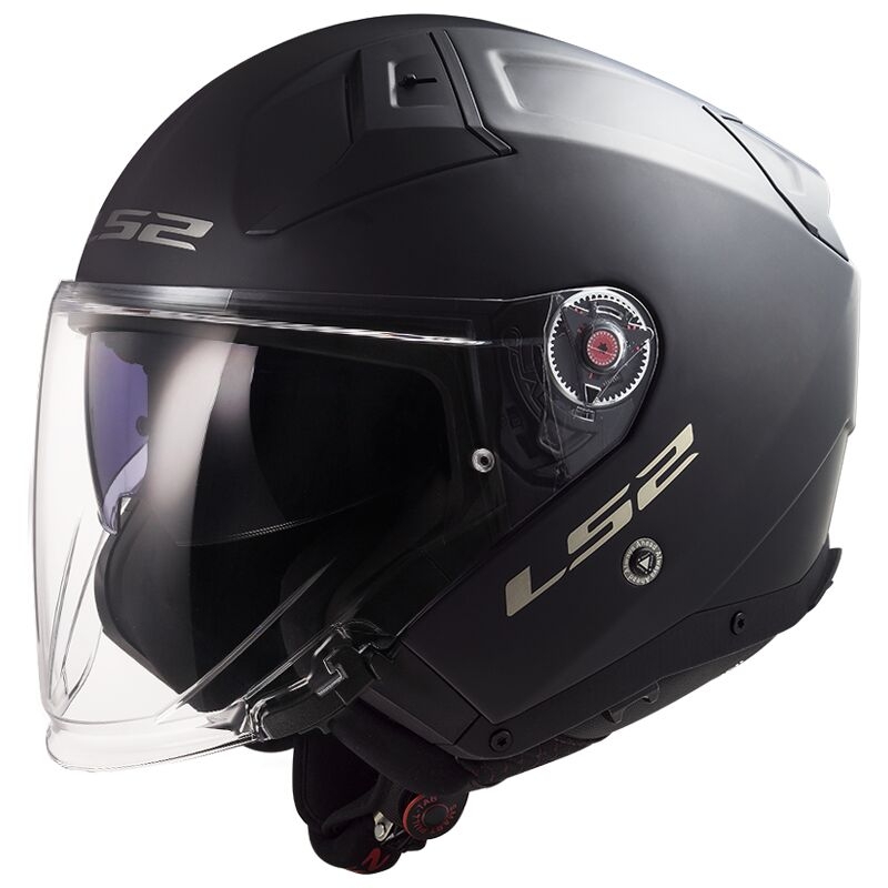 Ανοιχτό κράνος μοτοσικλέτας LS2 OF603 Infinity II Solid Black Matte - II. ποιότητα