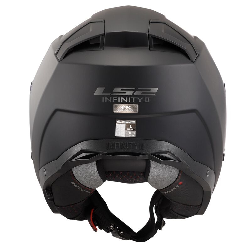 Ανοιχτό κράνος μοτοσικλέτας LS2 OF603 Infinity II Solid Black Matte - II. ποιότητα