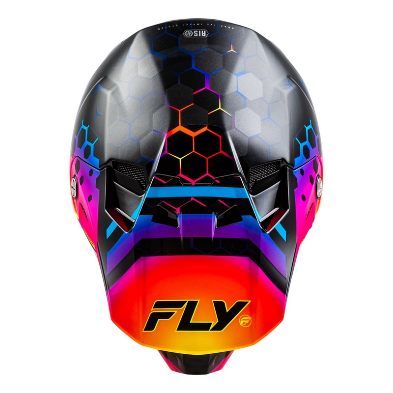 Κράνος Motocross FLY Racing Formula CC Tektonic μαύρο-κίτρινο-ροζ - II. ποιότητα