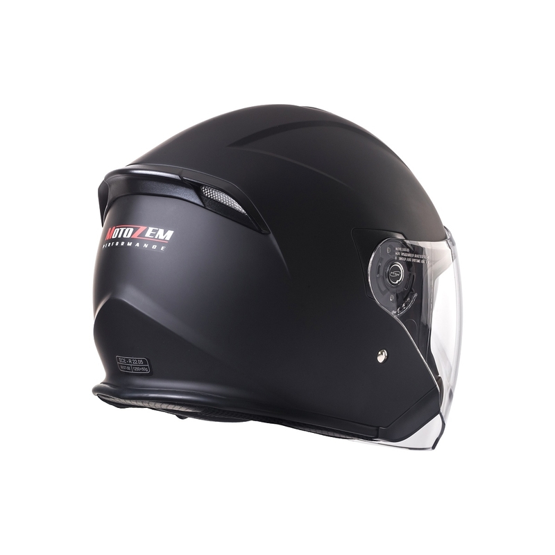Ανοιχτό κράνος μοτοσικλέτας Street Racer SR 01 MotoZem Performance μαύρο προσφορά