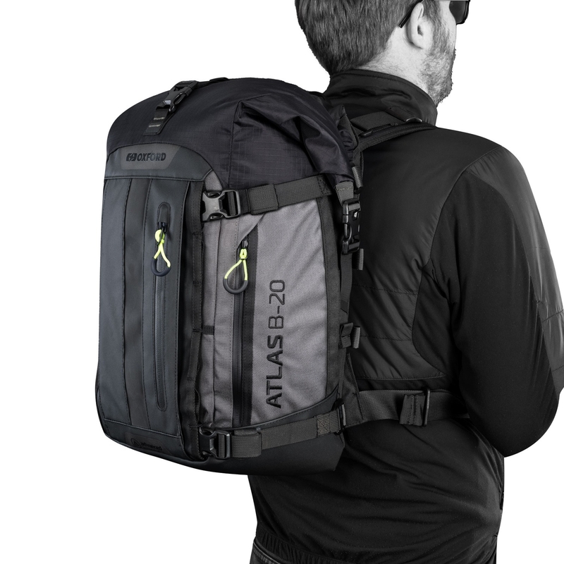 Τσάντα μοτοσικλέτας Oxford Atlas B-20 Advanced Backpack 20 l γκρι - II. ποιότητα