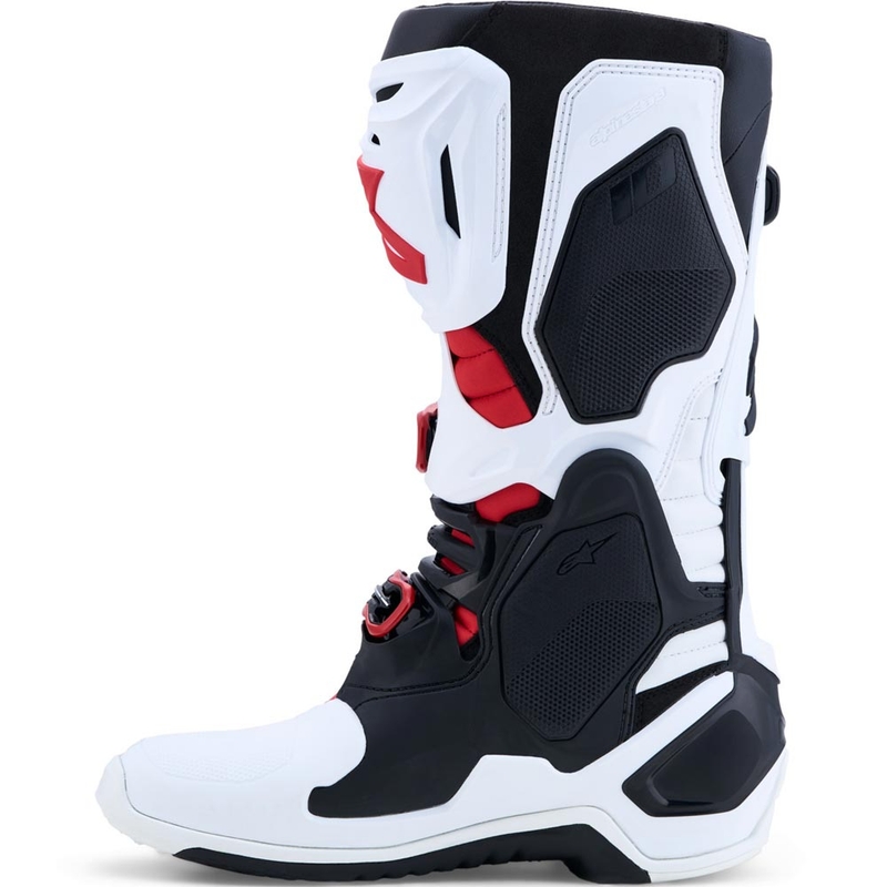 Μπότες motocross Alpinestars TECH 10 λευκές-μαύρες-κόκκινες