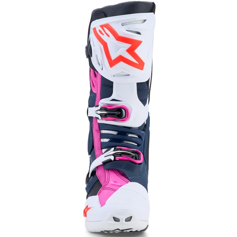 Μπότες motocross Alpinestars TECH 10 Supervented σκούρο μπλε-άσπρο-μαύρο-μωβ