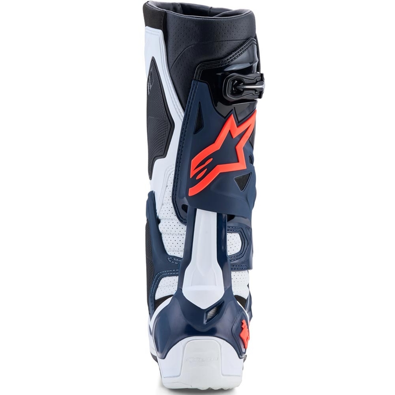 Μπότες motocross Alpinestars TECH 10 Supervented σκούρο μπλε-άσπρο-μαύρο-μωβ