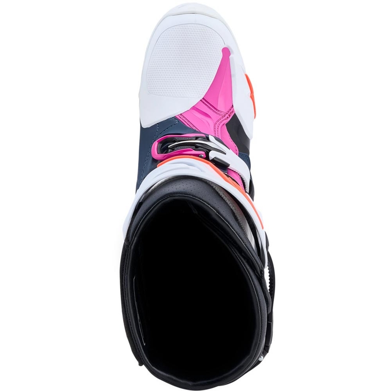 Μπότες motocross Alpinestars TECH 10 Supervented σκούρο μπλε-άσπρο-μαύρο-μωβ