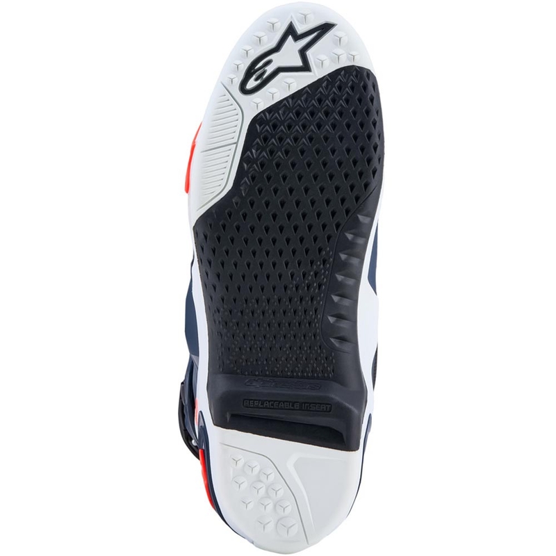 Μπότες motocross Alpinestars TECH 10 Supervented σκούρο μπλε-άσπρο-μαύρο-μωβ
