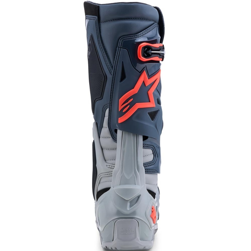 Μπότες Μοτοσικλέτας Alpinestars Tech 10 Enduro Γκρι-Σκούρο Γκρι-Φλου Κόκκινο
