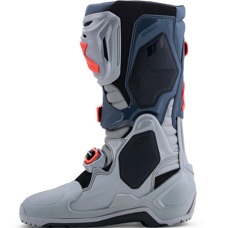 Μπότες Μοτοσικλέτας Alpinestars Tech 10 Enduro Γκρι-Σκούρο Γκρι-Φλου Κόκκινο