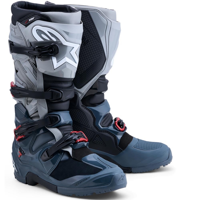Μπότες Μοτοσικλέτας Alpinestars TECH 7 Enduro Drystar Σκούρο Γκρι-Ανοιχτό Γκρι-Κόκκινο