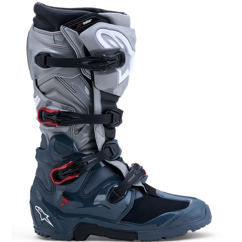 Μπότες Μοτοσικλέτας Alpinestars TECH 7 Enduro Drystar Σκούρο Γκρι-Ανοιχτό Γκρι-Κόκκινο