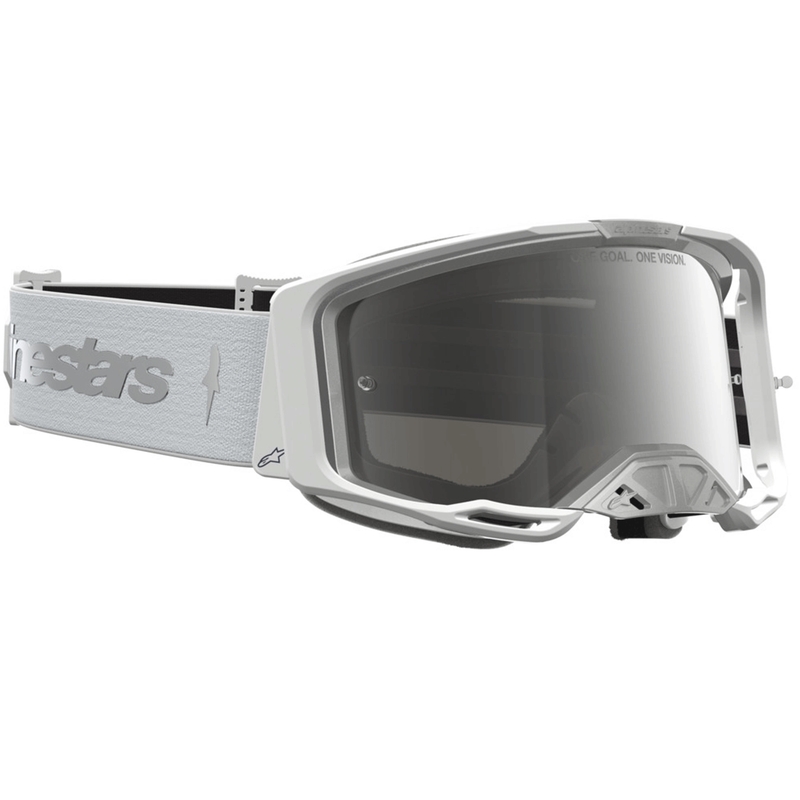 Γυαλιά motocross Alpinestars Vision 8 σε κεχριμπαρένιο λευκό-ασημί χρώμα