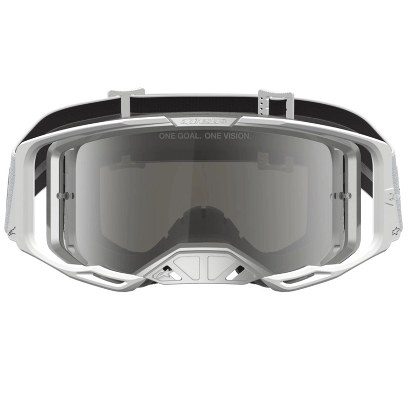 Γυαλιά motocross Alpinestars Vision 8 σε κεχριμπαρένιο λευκό-ασημί χρώμα