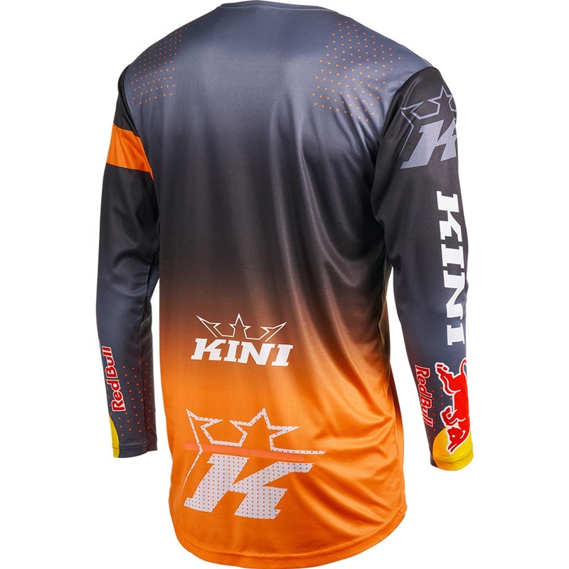 Φανέλα μοτοκρός KINI Red Bull 2.0 MXC γκρι-πορτοκαλί