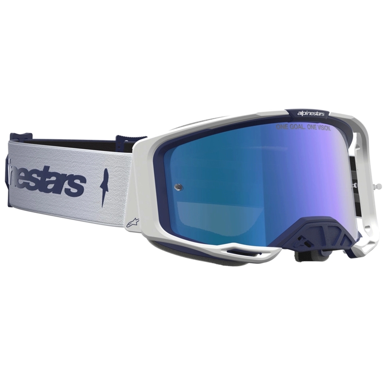 Γυαλιά μοτοκρός Alpinestars Vision 8 Amber μπλε-λευκά