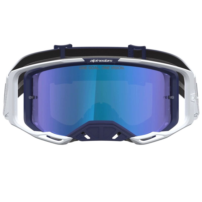 Γυαλιά μοτοκρός Alpinestars Vision 8 Amber μπλε-λευκά