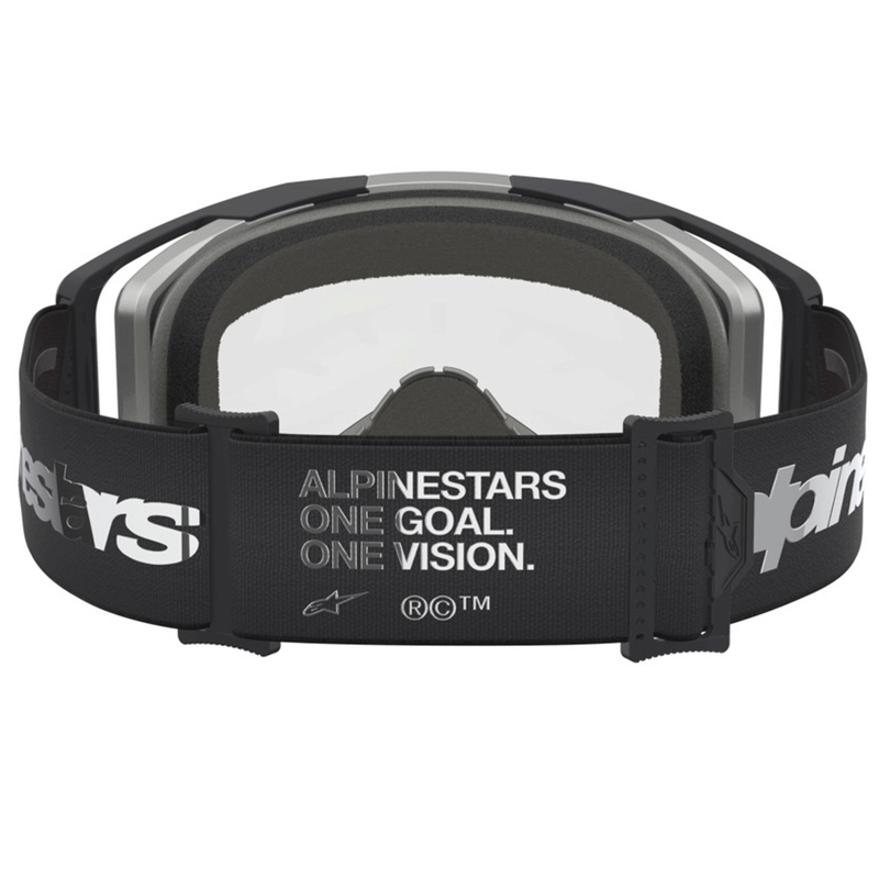 Γυαλιά motocross Alpinestars Vision 8 Amber μαύρο-ασημί με διαφανές πλεξιγκλάς