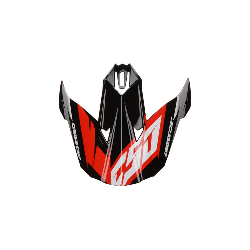 Kšilt pro přilbu Cassida Cross Cup Two černo-bílo-červený výprodej