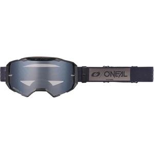 Γυαλιά μοτοκρός O'Neal B-22 Core μαύρο-γκρι με καθρέφτη ασημί πλεξιγκλάς