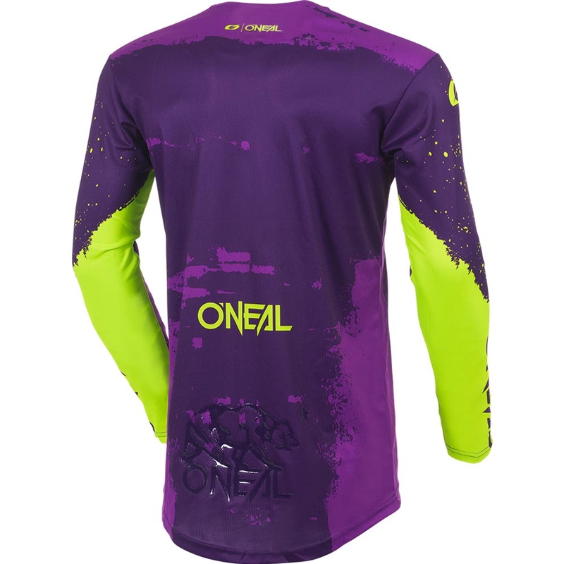 Φανέλα O'Neal Mayhem Paint Motocross Μωβ-Νέον Κίτρινο