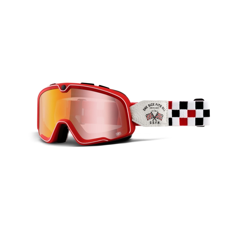 Motokrosové brýle 100% Barstow OSFA2 (červené chrom plexi)