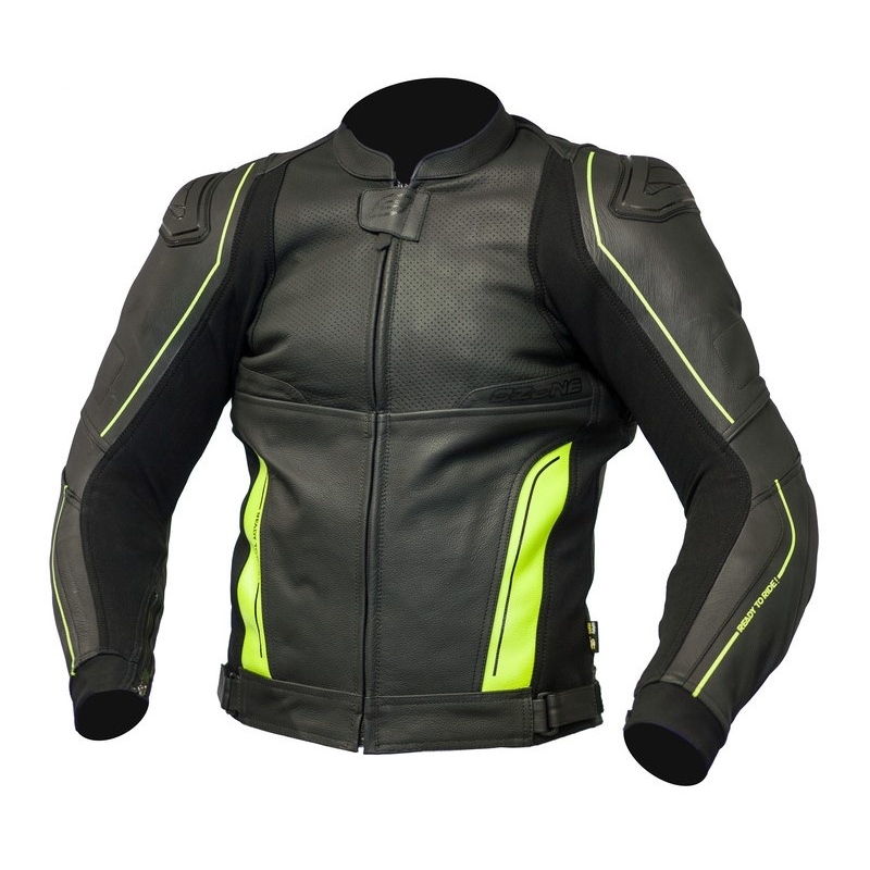 Bunda na motorku Ozone Volt černo-fluo žlutá