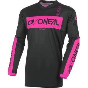 Γυναικεία φανέλα motocross O'Neal Element Racewear μαύρο-ροζ