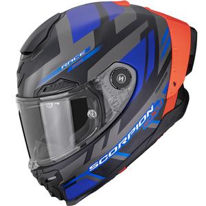 Κράνος μοτοσικλέτας Scorpion EXO-RACE Air Carbon Fury full-face ματ μαύρο-γκρι-μπλε