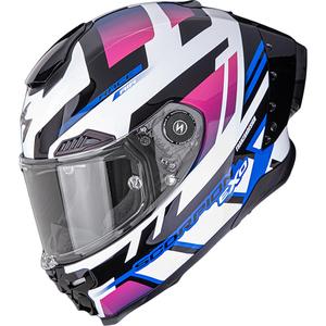 Κράνος μοτοσικλέτας Scorpion EXO-RACE Air Carbon Fury full face λευκό-ροζ-μπλε