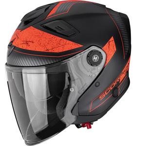 Κράνος μοτοσικλέτας Scorpion EXO-GT Jet Crest Open Face ματ μαύρο-κόκκινο