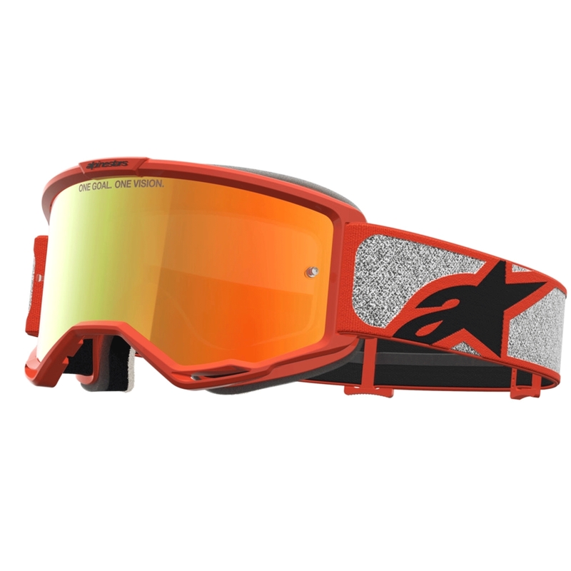 Γυαλιά motocross Alpinestars Vision 5 Rora ασημί-πορτοκαλί