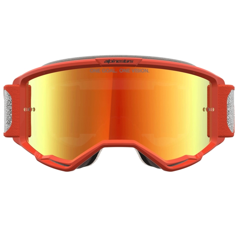 Γυαλιά motocross Alpinestars Vision 5 Rora ασημί-πορτοκαλί