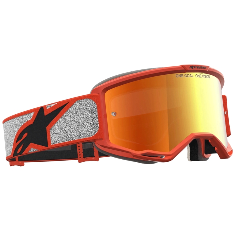 Γυαλιά motocross Alpinestars Vision 5 Rora ασημί-πορτοκαλί
