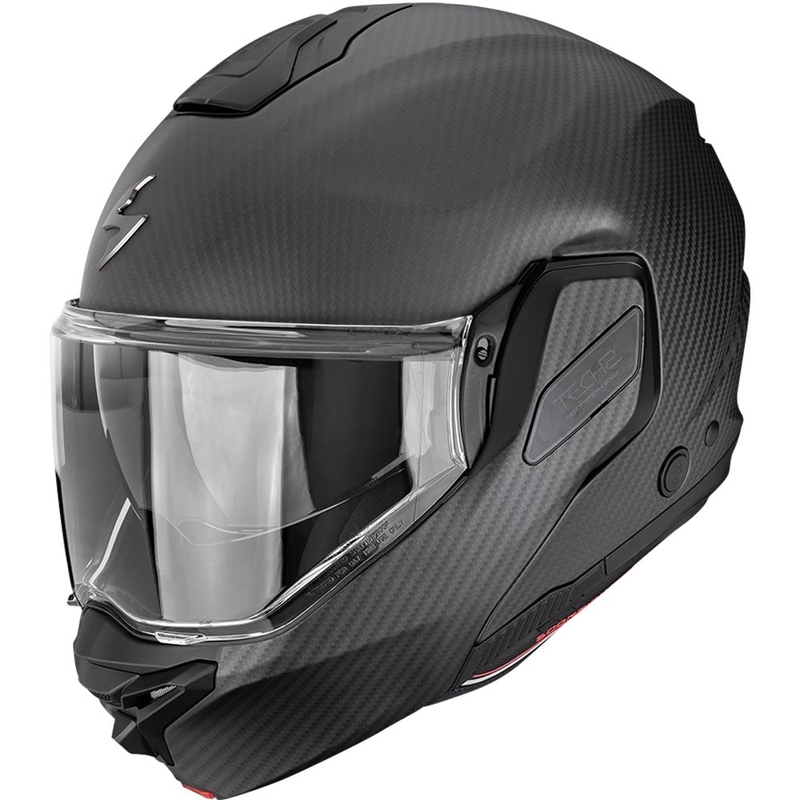 Κράνος μοτοσικλέτας Scorpion EXO-TECH II Carbon Solid, αναδιπλούμενο, μαύρο ματ