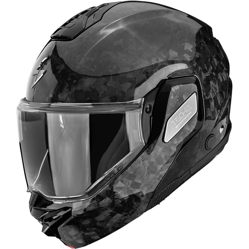 Κράνος μοτοσικλέτας Scorpion EXO-TECH II Onyx Carbon, μαύρο, αναδιπλούμενο