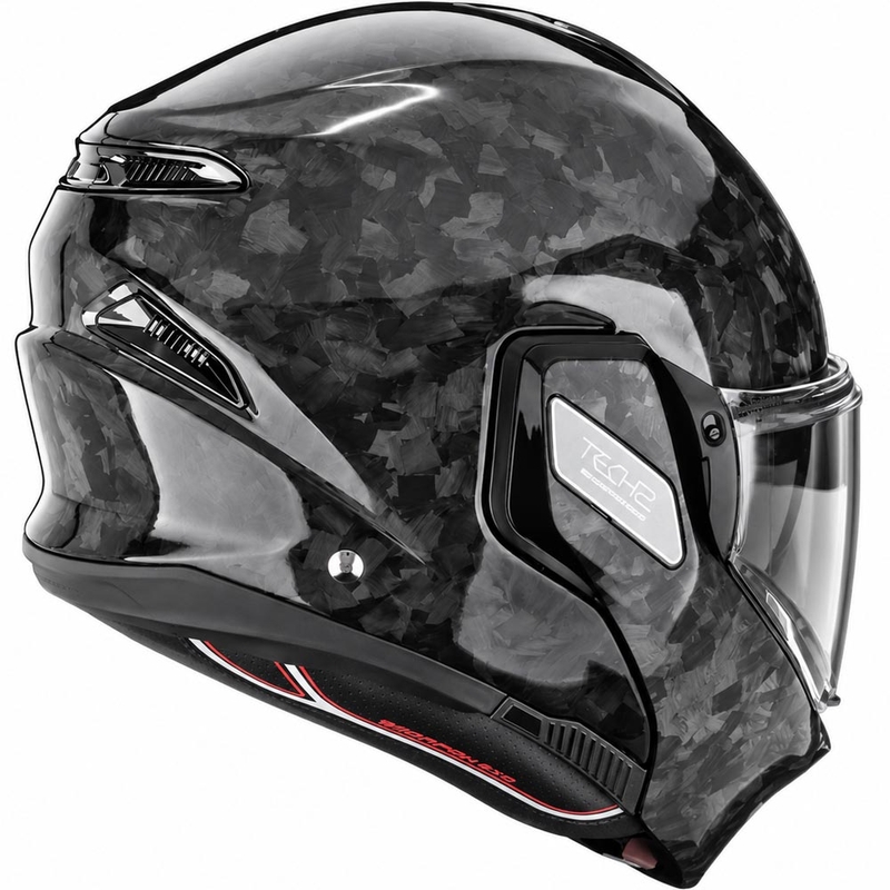 Κράνος μοτοσικλέτας Scorpion EXO-TECH II Onyx Carbon, μαύρο, αναδιπλούμενο
