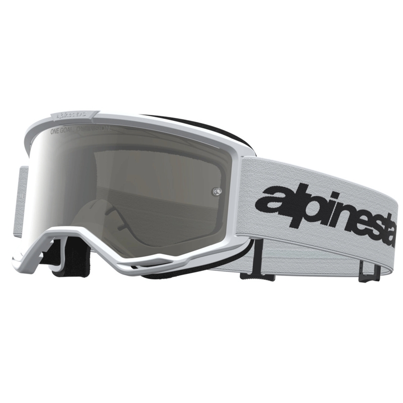 Γυαλιά motocross Alpinestars Vision 3 Wordmark λευκά-μαύρα