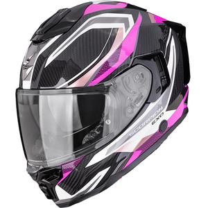 Κράνος μοτοσικλέτας Scorpion EXO-1500 Carbon Air Hydro full face μαύρο-άσπρο-ροζ