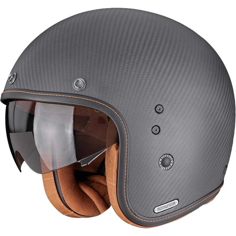 Κράνος μοτοσικλέτας Scorpion Belfast II Carbon Solid Open Face Ματ Μαύρο